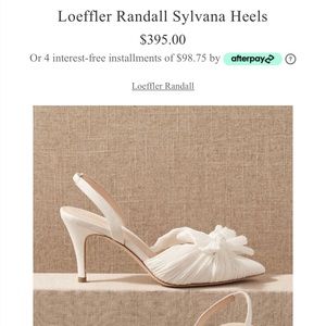 New Loeffler Randall Sylvana Heels with knotted now wedding sling back